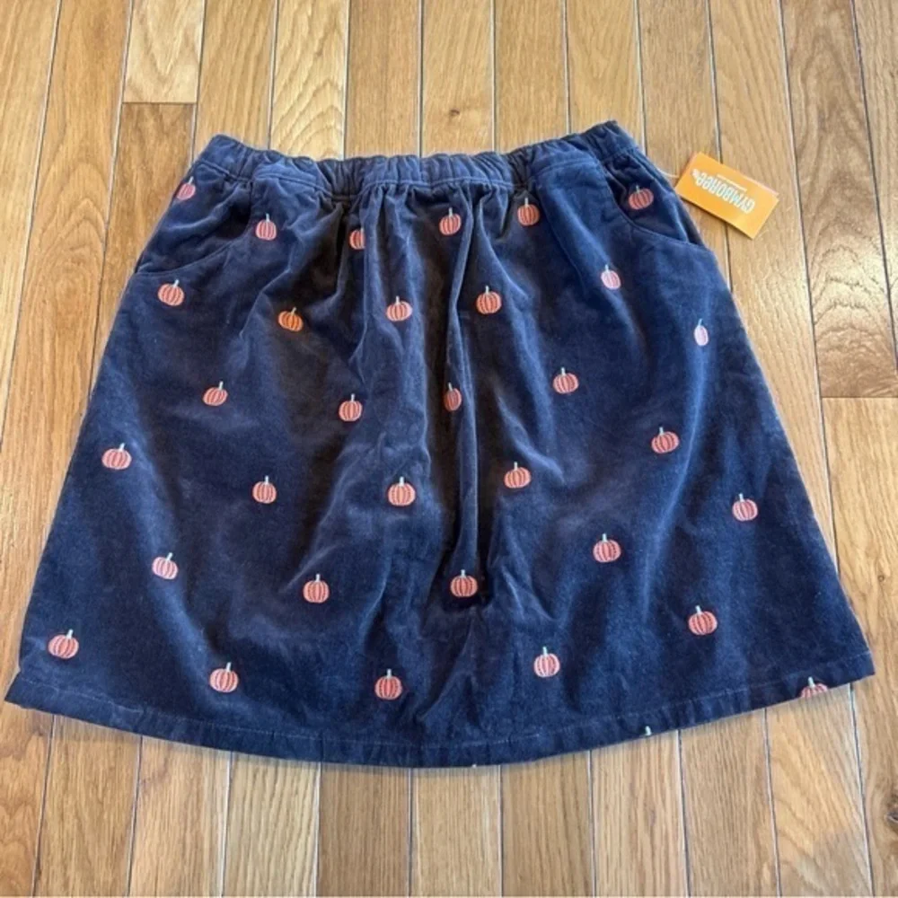 NWT Gymboree Girl’s Size 12 Embroidered Corduroy Skort Skort Lil Pumpkin Brown
